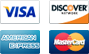 We accept payments from Visa, Discover, American Express and Mastercard
